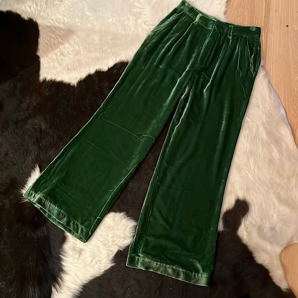 Reformation Wes Velvet Wide Leg Pants